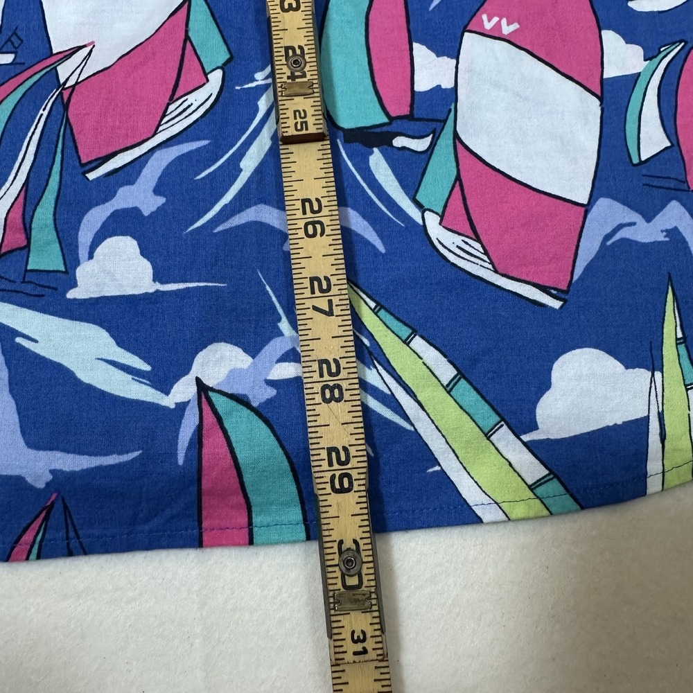 Vineyard Vines Shirt Mens Large Sailboat Nautical Print Button Up Short Sleeve - Picture 8 of 8